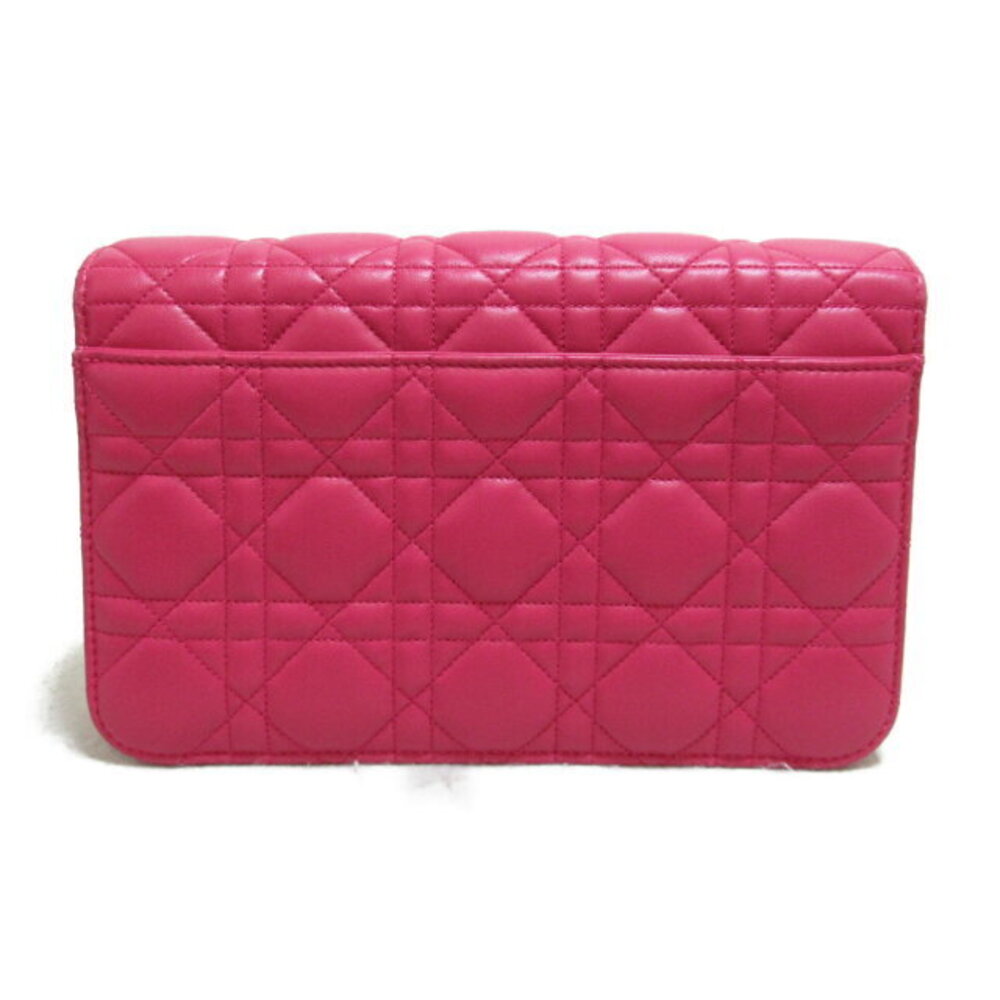 Dior chain wallet Shoulder Bag lambskin pink - Picture 2 of 10